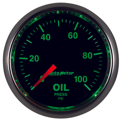 Autometer GS 52mm 0-100 PSI Mechanical Oil Pressure Gauge 3821