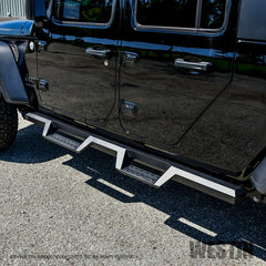Westin 2020 Jeep Gladiator HDX Drop Nerf Step Bars - Textured Black - eliteracefab.com