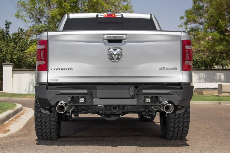 Addictive Desert Designs 2019 Ram 1500 Hammer Stealth Fighter Rear Bumper w/ 6 Sensor Cutouts - eliteracefab.com