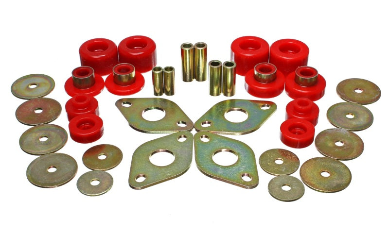 Energy Suspension 01-04 Toyota Pickup 2WD/4WD (Exc T-100/Tundra) Red Body Cab Mount Set - eliteracefab.com