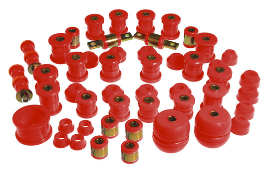Prothane Total Vehicle Suspension Bushing Kit for 1990–1993 Acura Integra w/o Rear Upper C-Arm Bushings, Red – 8-2004