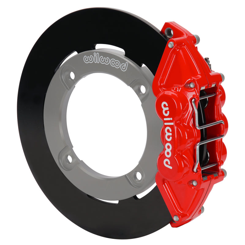 Wilwood 19-22 Honda Talon 1000 Red 4-Piston Rear Kit 11.25in - Plain Face Steel Rotors Wilwood