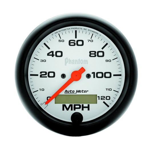 Autometer Phantom 3-3/8in 120MPH Speedometer Electric Program w/ LCD Odometer 5887