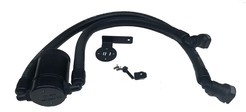 J&L 11-17 Ford F-150 5.0L / 11-14 Ford F-150 6.2L Driver Side Oil Separator 3.0- Black Anodized - eliteracefab.com