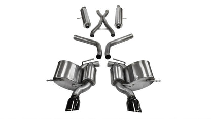 Corsa 12-14 Jeep Grand Cherokee 6.4L V8 Black Sport Cat-Back Exhaust - eliteracefab.com