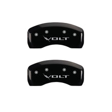 Load image into Gallery viewer, MGP 4 Caliper Covers Engraved Front &amp; Rear Volt Black finish silver ch MGP