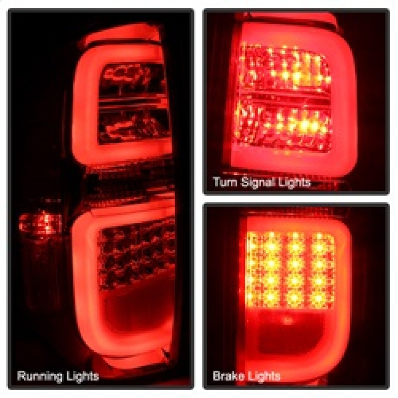 Spyder Toyota Tundra 2014-2016 Light Bar LED Tail Lights Red Smoke ALT-YD-TTU14-LED-RS - eliteracefab.com