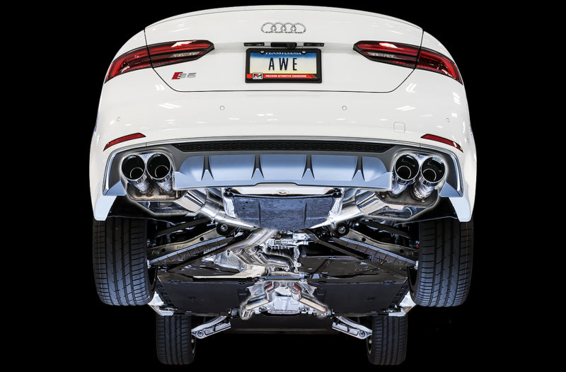 AWE Tuning Audi B9 S5 Coupe SwitchPath Exhaust w/ Chrome Silver Tips (102mm) AWE Tuning