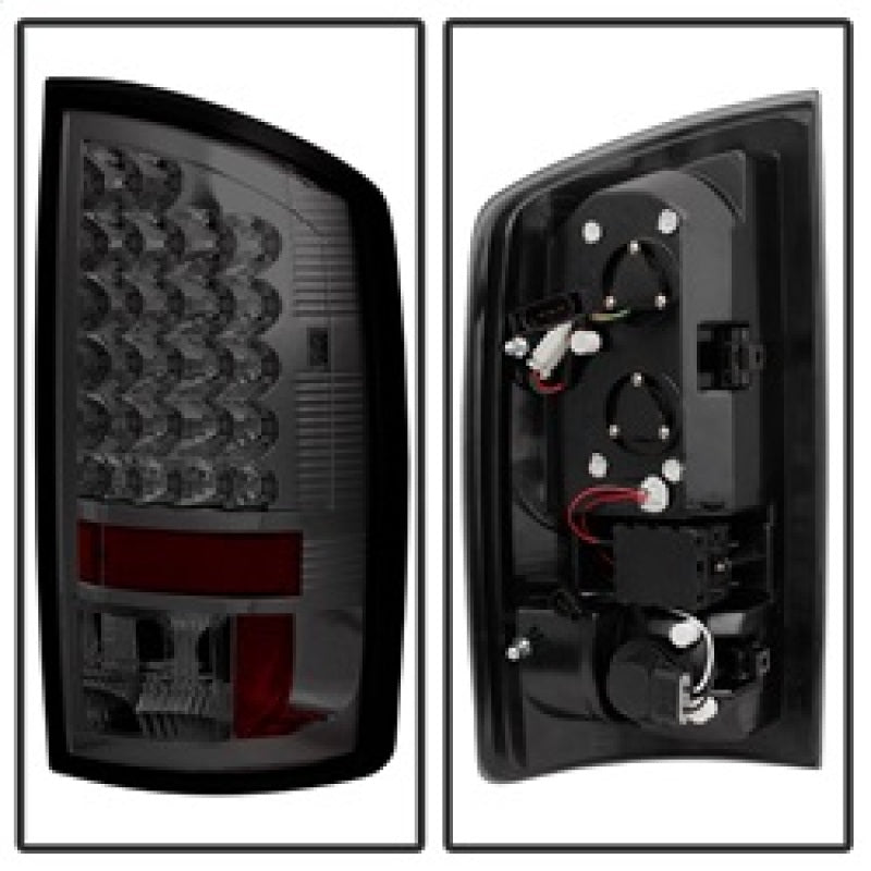 Spyder Dodge Ram 07-08 1500/Ram 07-09 2500/3500 LED Tail Lights Smoke ALT-YD-DRAM06-LED-SM - eliteracefab.com