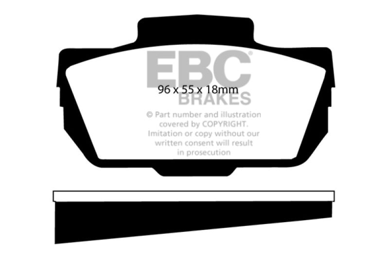 EBC 66-67 Saab Sonnet 0.8 Greenstuff Front Brake Pads - eliteracefab.com