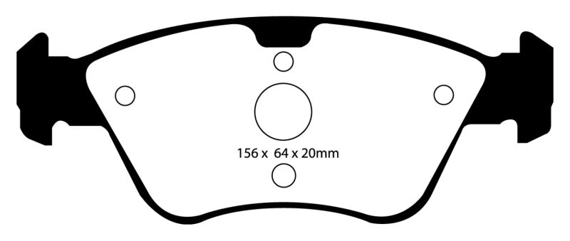 EBC 03-08 Chrysler Crossfire 3.2 Redstuff Front Brake Pads - eliteracefab.com