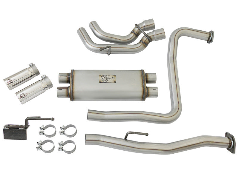 aFe Rebel Series 3in SS Cat-Back Exhaust System w/ Polished Tip 04-15 Nissan Titan V8 5.6L - eliteracefab.com