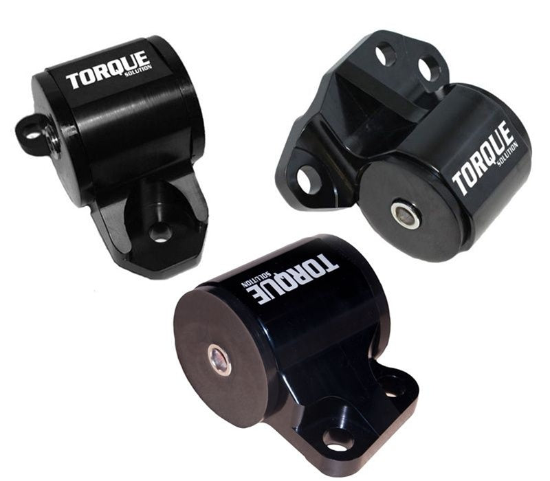 Torque Solution 3pc Billet Engine Mount Kit (2bolt): 92-95 Honda Civic/94-01 Integra/93-97 Del Sol - eliteracefab.com