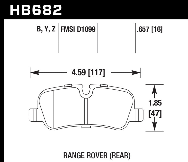 Hawk 05-09 Range Rover LR3 D1099 LTS Street Rear Brake Pads - eliteracefab.com