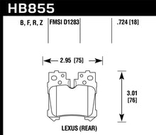 Load image into Gallery viewer, Hawk Performace HPS Rear Brake Pads - HB855F.724