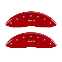 MGP 4 Caliper Covers Engraved Front & Rear MGP Red Finish Silver Characters 2018 Tesla S