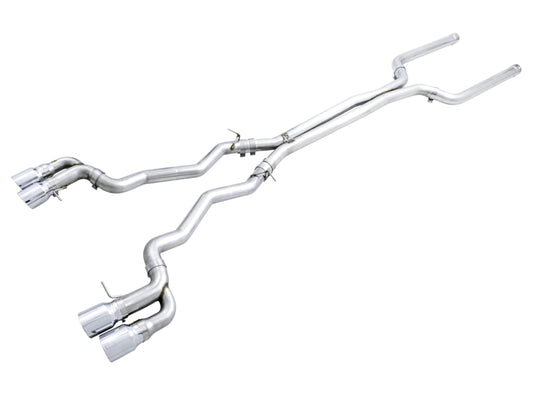AWE Tuning 18-19 BMW M5 (F90) 4.4T AWD Cat-back Exhaust - Track Edition (Chrome Silver Tips) AWE Tuning