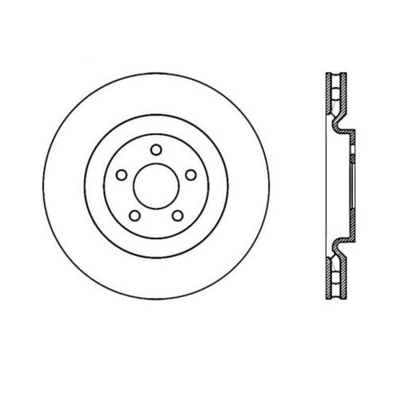 StopTech 07-14 Ford Mustang Cryo-Stop Front Premium Rotor Stoptech