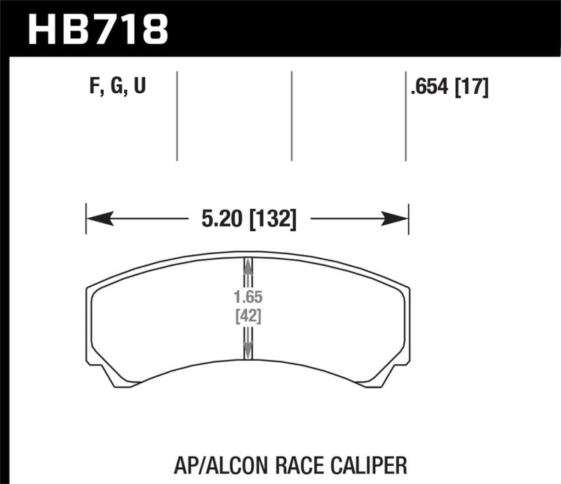 Hawk DTC-60 AP Racing/Alcon HB110 w/42mm Rad Depth Racing Brake Pads - eliteracefab.com