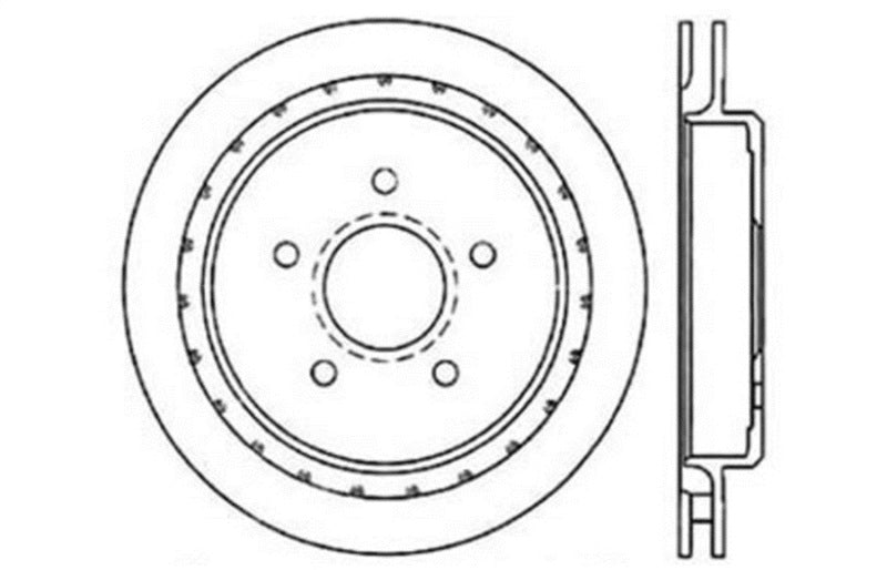 StopTech 97-10 Chevy Corvette Slotted & Drilled Rear Right Rotor - eliteracefab.com