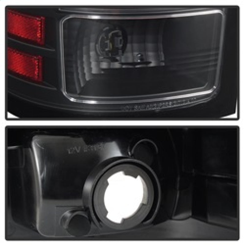 Spyder 07-13 GMC Sierra 1500 V2 Light Bar LED Tail Lights - Black (ALT-YD-GS07V2-LBLED-BK) - eliteracefab.com