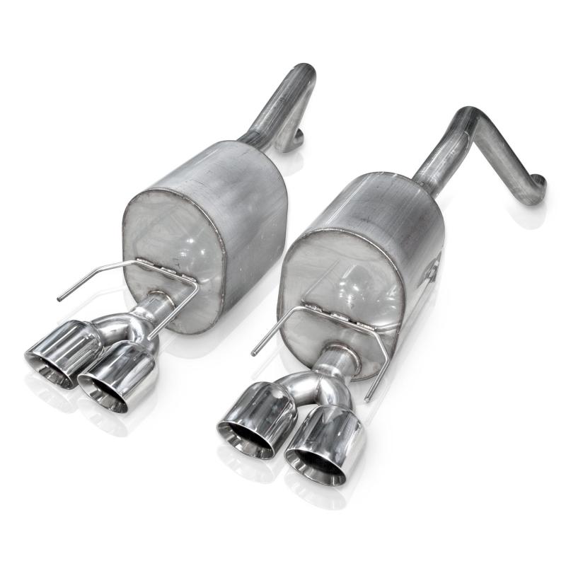 Stainless Works 2009-13 C6 Corvette Axleback 2-1/2in Dual Chambered Turbo Mufflers Quad 4in Tips Stainless Works