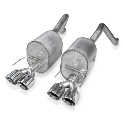 Stainless Works 2009-13 C6 Corvette Axleback 2-1/2in Dual Chambered Turbo Mufflers Quad 4in Tips Stainless Works