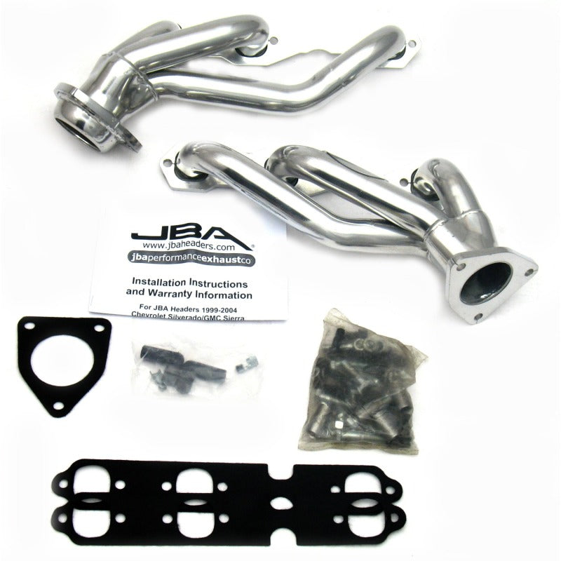 JBA 03-13 GM Truck 4.3L V6 1-1/2in Primary Silver Ctd Cat4Ward Header JBA