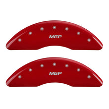 Load image into Gallery viewer, MGP 4 Caliper Covers Engraved Front &amp; Rear MGP Red finish silver ch MGP