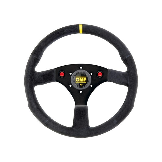OMP 320 Alu SP Flat Suede Steering Wheel - Black/Red – OD0-2042-A02-071