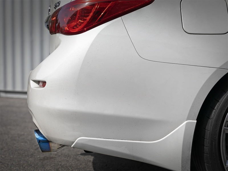 aFe Takeda 2.5in 304 SS Axle-Back Exhaust w/ Blue Flame Tips 16-18 Infiniti Q50 V6-3.0L (tt) aFe