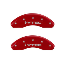 Load image into Gallery viewer, MGP 4 Caliper Covers Engraved Front &amp; Rear MGP Red finish silver ch MGP