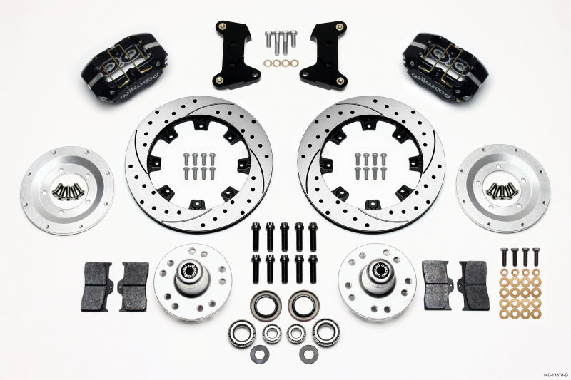 Wilwood Dynapro Dust-Boot Front Kit 12.19in Drilled 74-80 Pinto/Mustang II Disc Spindle only Wilwood