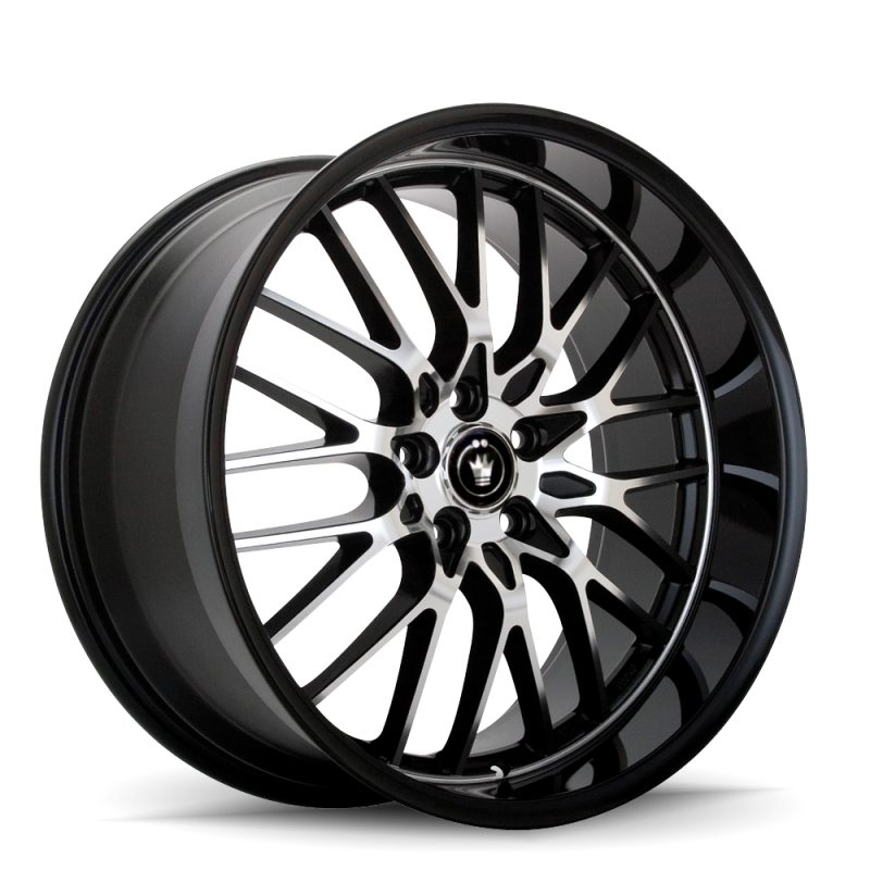 Konig Lace 16x7 10x100/114.3 ET40 Black/Machine Spoke - eliteracefab.com