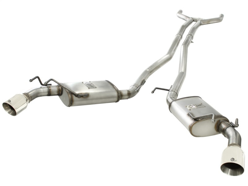 aFe MACHForce XP Exhaust 2.5in Stainless Steel CB/10-13 Chevy Camaro V6-3.6L (td) (polished tip) aFe