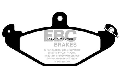 EBC 08+ Lotus 2-Eleven 1.8 Supercharged Yellowstuff Rear Brake Pads - eliteracefab.com