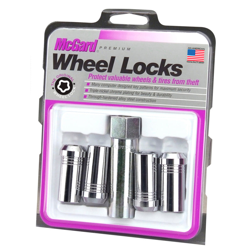 McGard Wheel Lock Nut Set - 4pk. (Tuner / Cone Seat) M14X1.5 / 1in. Hex / 1.935in. Length - Chrome - eliteracefab.com