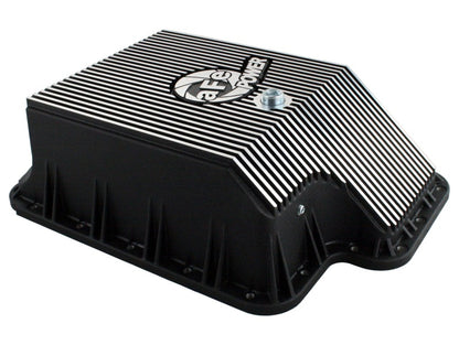 afe Transmission Pan (Black); Ford Diesel Trucks 03-10 V8-6.0/6.4L (td) - eliteracefab.com