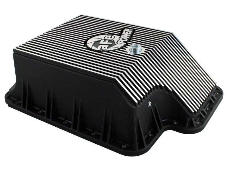 afe Transmission Pan (Black); Ford Diesel Trucks 03-10 V8-6.0/6.4L (td) - eliteracefab.com