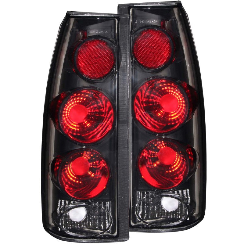 ANZO USA Cadillac Escalade Taillights Dark Smoke 3d Style; 1999-2000 - eliteracefab.com