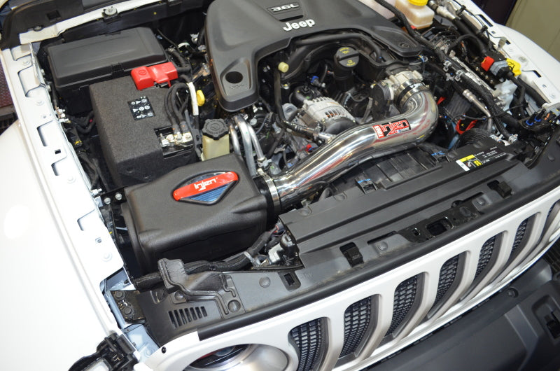 Injen 2018+ Jeep Wrangler JL V6-3.6L Wrinkle Black Oiled Power-Flow Air Intake System - eliteracefab.com