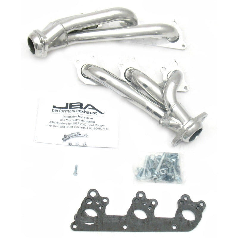 JBA 97-11 Ford Ranger 4.0L OHC w/Driver Side EGR 1-1/2in Primary Silver Ctd Cat4Ward Header JBA