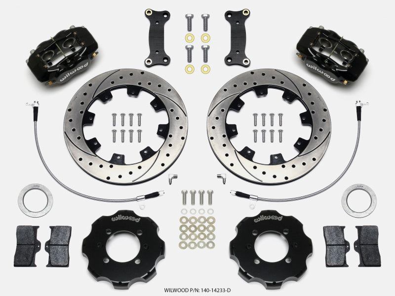 Wilwood Forged Dynalite Front Hat Kit 12.19in Drilled 2016-Up Mazda MX5 Miata w/ Lines Wilwood