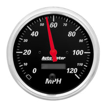 Load image into Gallery viewer, Autometer Designer Black 5in 120 MPH Electronic Programmable w/ LCD ODO Gauge