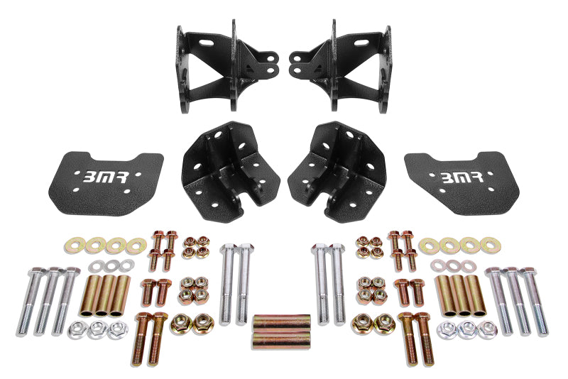 BMR 79-04 Mustang Rear Coilover Conversion Kit w/ Control Arm Bracket - Black Hammertone