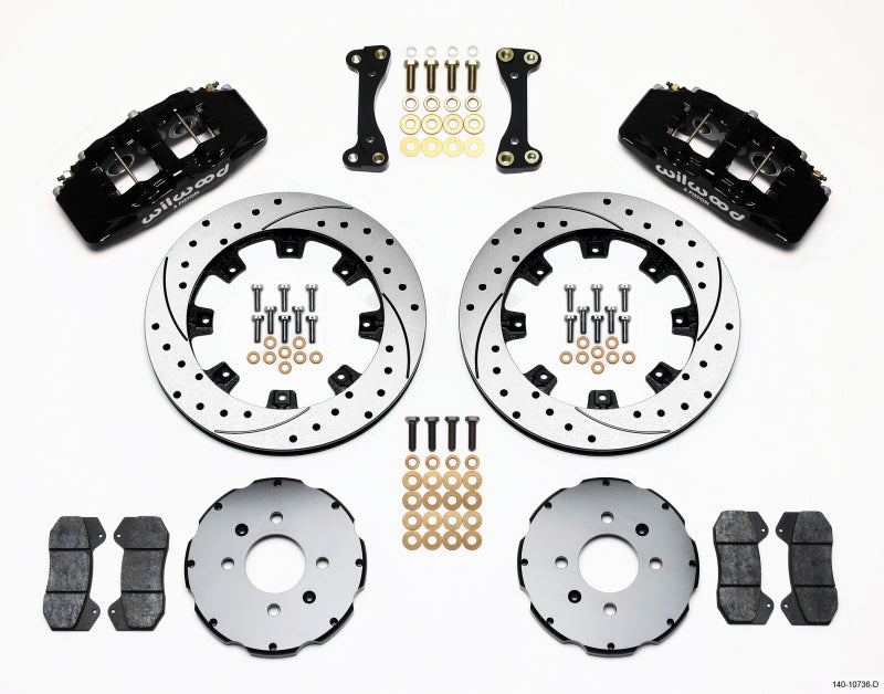 Wilwood Dynapro 6 Front Hat Kit 12.19in Drilled 90-99 Civic w/240 mm Disc Wilwood