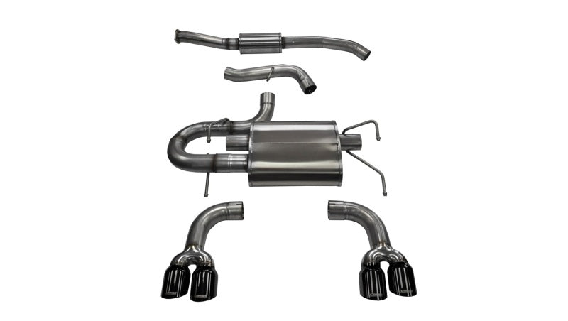 Corsa 08-13 Subaru Impreza Hatchback STI 2.5L Turbo Manual Black Sport Cat-Back Exhaust CORSA Performance