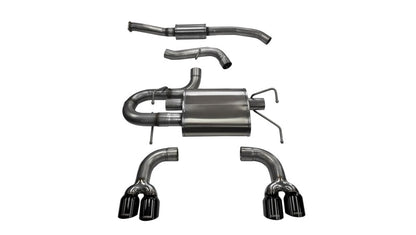 Corsa 08-13 Subaru Impreza Hatchback STI 2.5L Turbo Manual Black Sport Cat-Back Exhaust CORSA Performance
