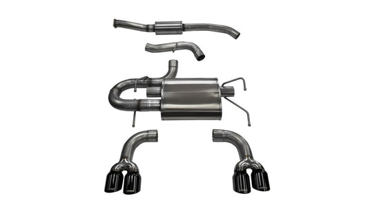 Corsa 08-13 Subaru Impreza Hatchback STI 2.5L Turbo Manual Black Sport Cat-Back Exhaust CORSA Performance