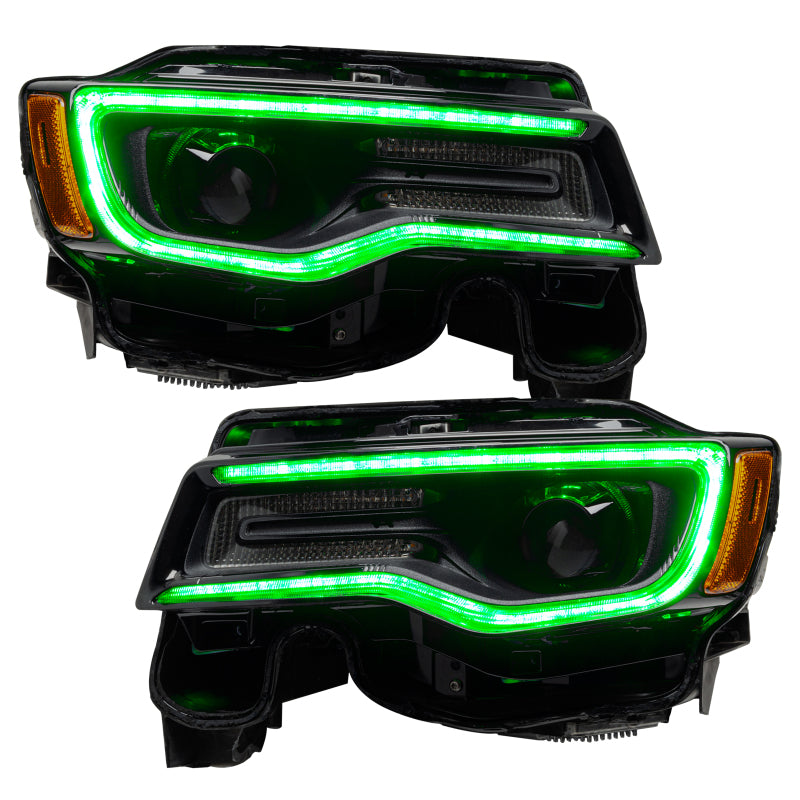 Oracle 14-21 Jeep Grand Cherokee Dynamic Headlight DRL Upgrade Kit - ColorSHIFT - Dynamic - eliteracefab.com